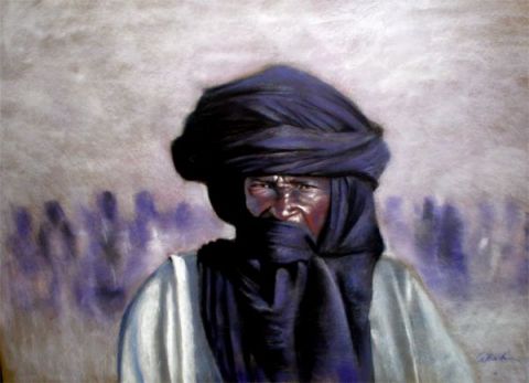 Chef tuareg  - Peinture - Latrache