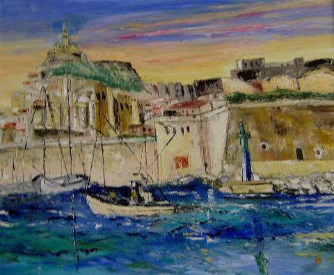 L'artiste MARIE-THERESE VION - Entrée du Port de Marseille
