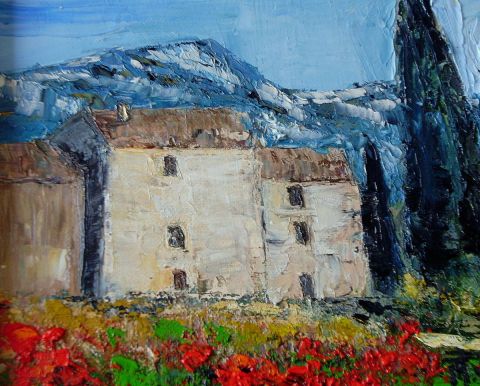 Peinture : Un cabanon dans le Luberon - MARIE-THERESE VION Peinture : Un cabanon dans le Luberon - MARIE-THERESE VION