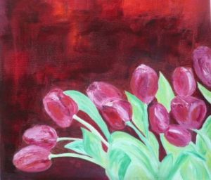 Voir cette oeuvre de Catherine CHAIX: Tulipes en coin