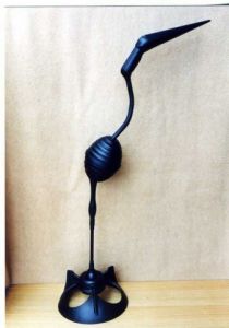 Sculpture de Dennys de Perouse: Echassier noir