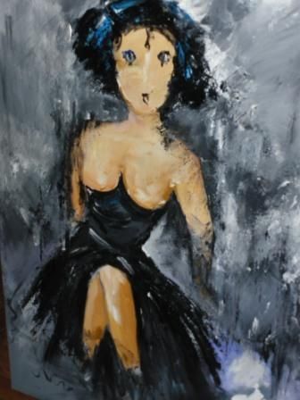 L'artiste josiane couret - la robe noire