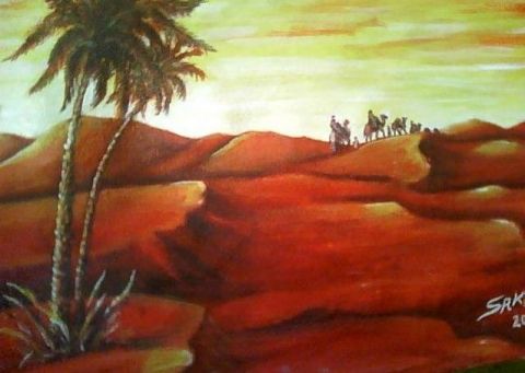 L'artiste SAKHRI - desert   tunisien