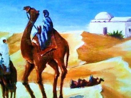 desert tunisien - Peinture - SAKHRI