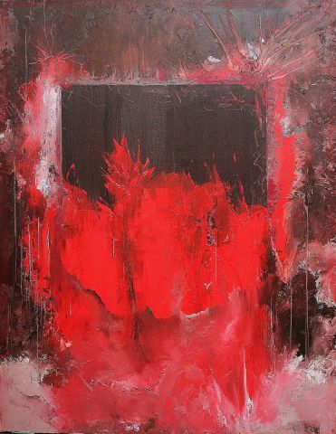 Rouge V - Peinture - FABRICE FLAMAND