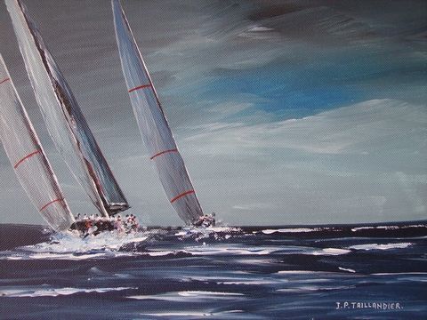 COURSE DE L'AMERICA - Peinture - J-PAUL TAILLANDIER COURSE DE L'AMERICA - Peinture - J-PAUL TAILLANDIER