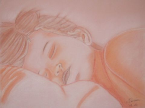 bébé dormant - Dessin - elisabeth rouzaire
