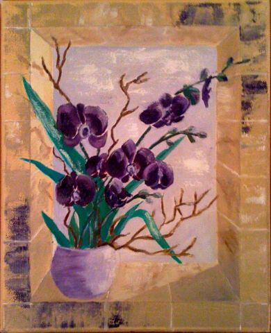 L'artiste Corine DARDEL - orchidées noires