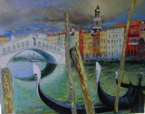 L'artiste francis sabater - Pont du Rialto
