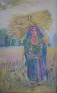Voir le détail de cette oeuvre: vieille femme au prairie