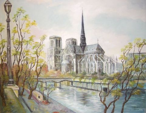 L'artiste George PANTURU - Notre Dame de Paris