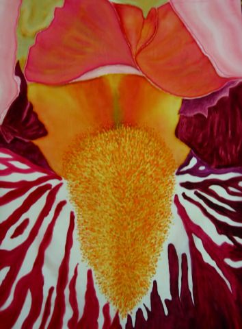 Pink Iris - Peinture - Lux