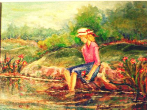 L'artiste Pikassot - la nymphe de l'étang