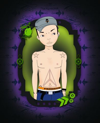 L'artiste NaRKoCeRiZz - He's purple & green