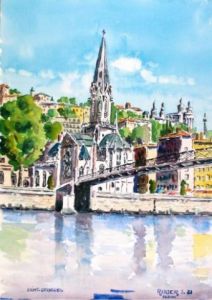 Voir cette oeuvre de ROGER J: La passerelle Saint Georges à Lyon