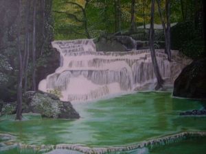 Voir cette oeuvre de elisabeth rouzaire: cascade en forêt