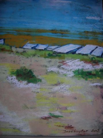 L'artiste Henri Deschuyter - Cabines de plage à La Panne