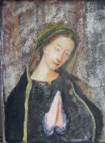 femme en prière - Peinture - als