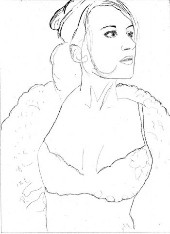L'artiste Arsene Gully - femme en manteau de fourrures