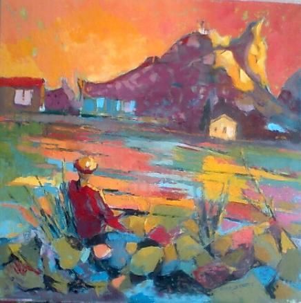 le pic saint loup ( hérault) - Peinture - bruic-depes le pic saint loup ( hérault) - Peinture - bruic-depes