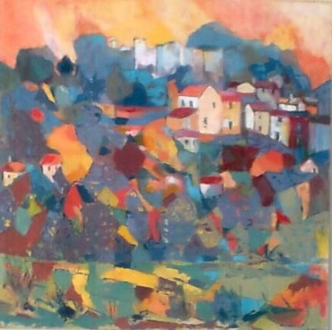 Murles, village héraultais - Peinture - bruic-depes Murles, village héraultais - Peinture - bruic-depes