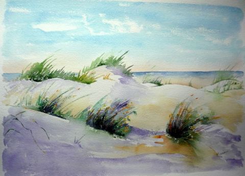 les dunes - Peinture - Caudron Marie-Agnes