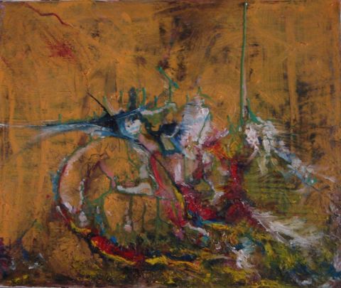 Dying Horses - Peinture - Boris Lugan