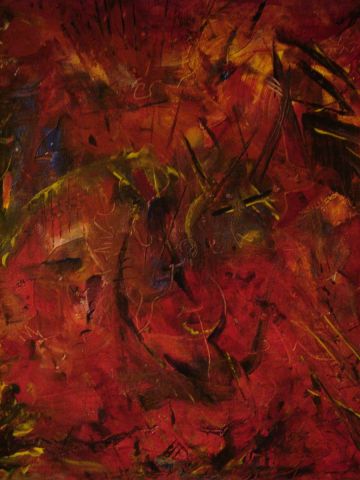 Red Jazz Track.1 - Peinture - Boris Lugan