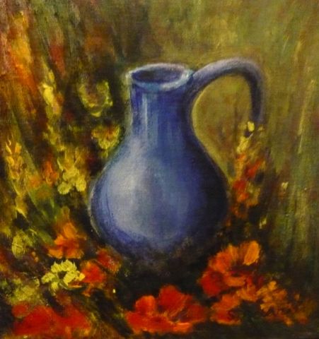 Le pot bleu - Peinture - Suzanne ACCARIES Le pot bleu - Peinture - Suzanne ACCARIES