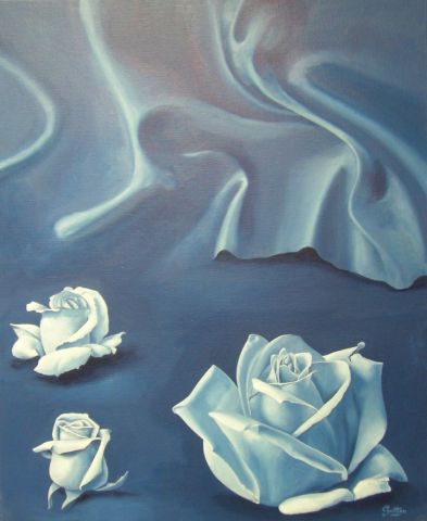 3 ROSES - Peinture - Rene GUITTON
