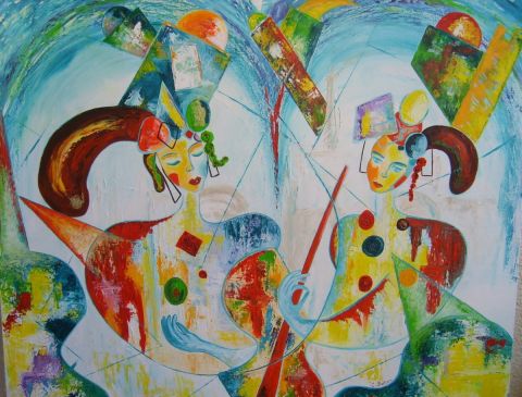 Les Violons de l'espoir - Peinture - Corinne Bettan