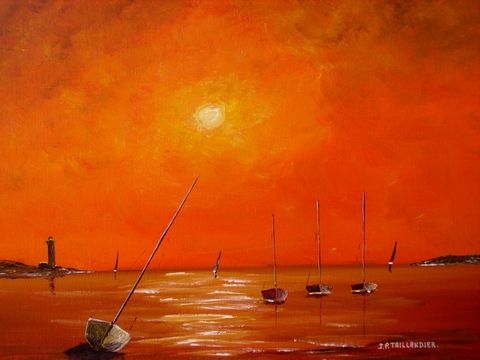 UN SOIR EN ETE - Peinture - J-PAUL TAILLANDIER UN SOIR EN ETE - Peinture - J-PAUL TAILLANDIER