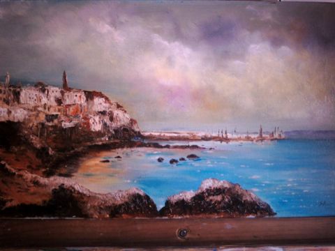vue du port d alger  - Peinture - chris83