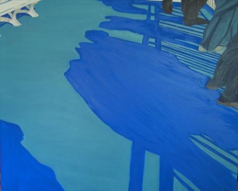 L'artiste Paule Brajkovic - bleu ombre 3