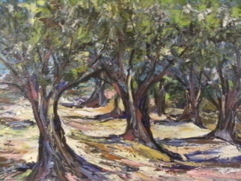 L'artiste litalien - les oliviers 