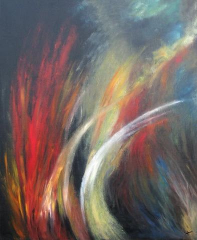 Flammes ardentes - Peinture - Maite LEFAIX