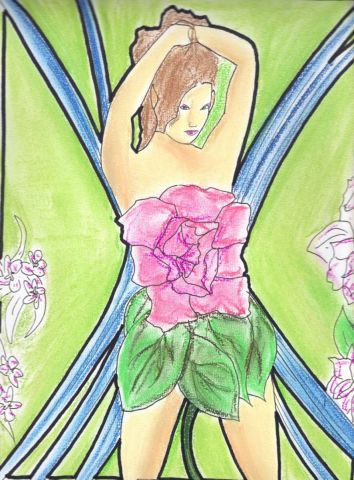 L'artiste Arsene Gully - Fée à la rose