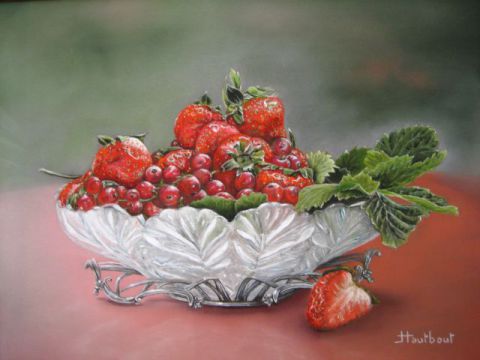 Cristal et fruits rouges - Peinture - Jacqueline HAUTBOUT