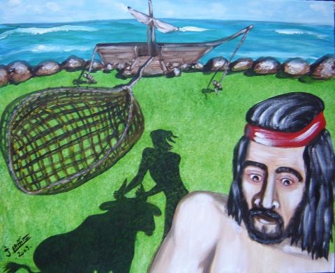 Hercule et le taureau de Crète - Peinture - LAFFITTE Jacky Hercule et le taureau de Crète - Peinture - LAFFITTE Jacky