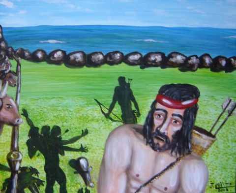 Peinture : Hercule et les boeufs de Géryon - LAFFITTE Jacky Peinture : Hercule et les boeufs de Géryon - LAFFITTE Jacky