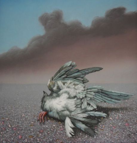 dead seagull - Peinture - Uko Post