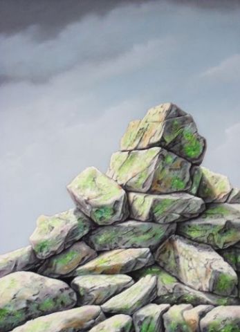 L'artiste Uko Post - stapled stones