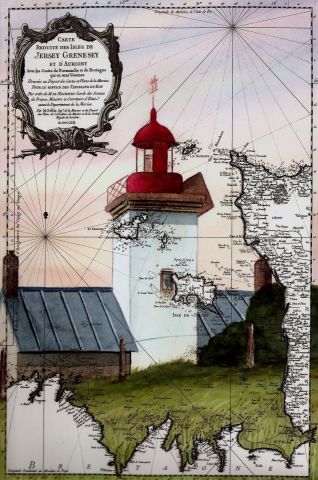 le phare de la pointe d'agon - Peinture - Michel Guillard