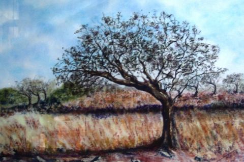 L'arbre solitaire - Peinture - ghighi