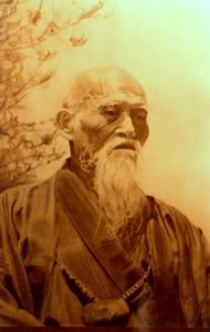 Dessin de lilartiste: maître d\'aikido ueshiba  japonais 