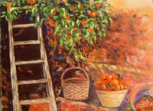 Peinture de ghighi: Sous un oranger