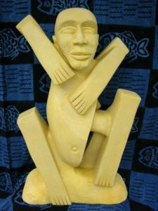 Sculpture de jerome burel: Mon jaune ami