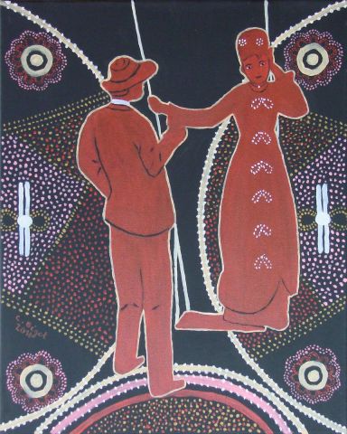 L'artiste Catherine BEGOT - La balançoire vu par les aborigènes