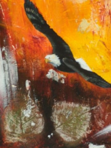 L'aigle  - Peinture - Claudine Salesse