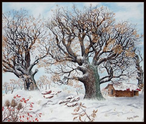 hiver Drumsha 1 - Peinture - MARIA PETRANOVA